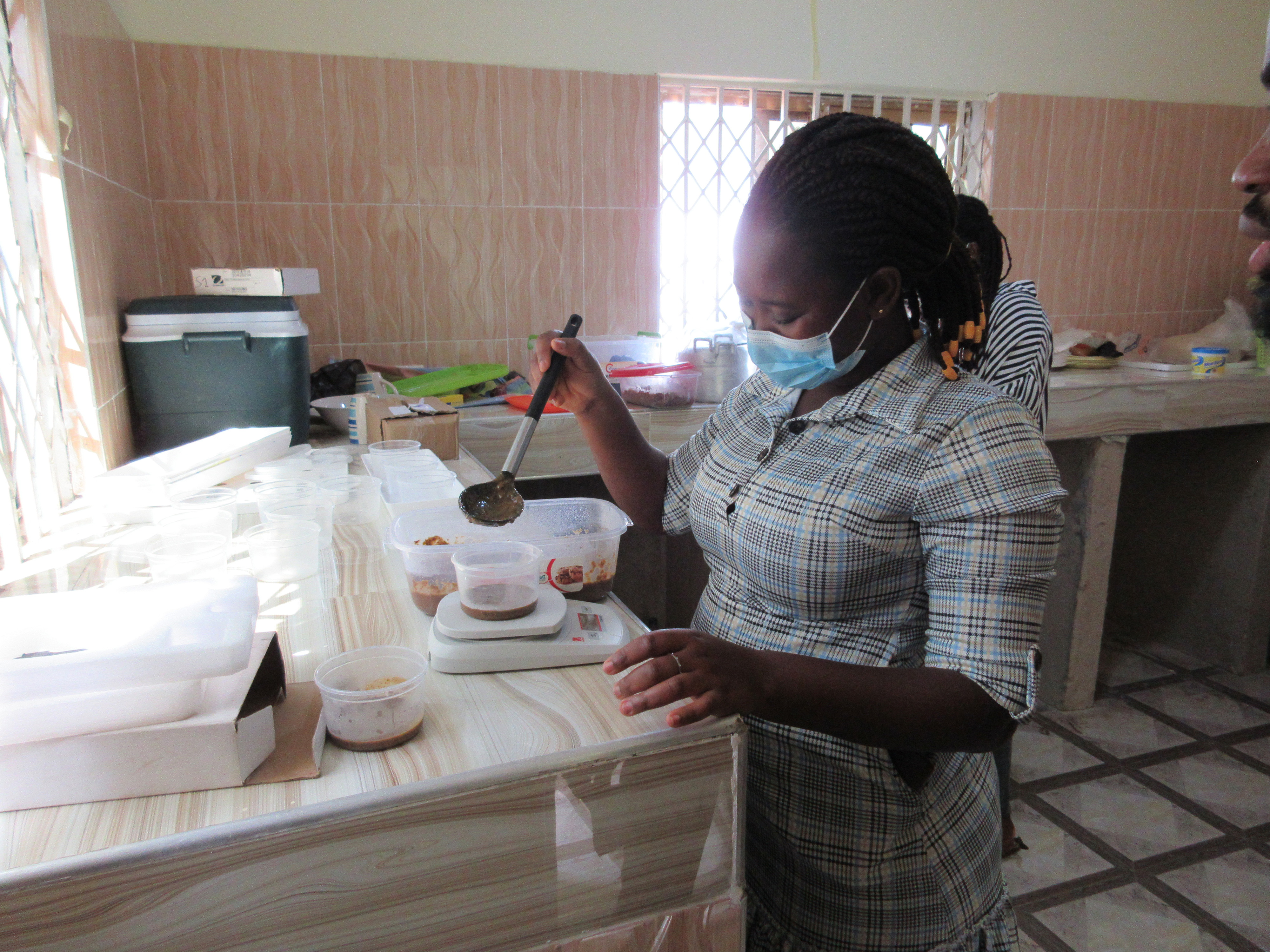woman preparing food in a kitchen